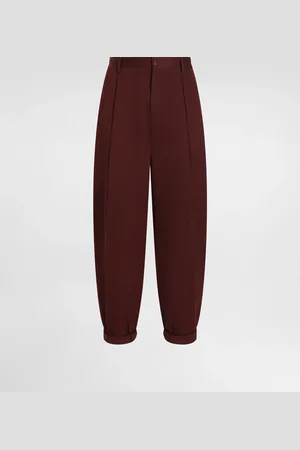 Dolce & Gabbana Pantaloni Doppia Pence In Gabardina Di Cotone - Uomo Pantaloni E Shorts Multicolore 48