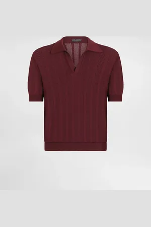 Dolce & Gabbana Maglia Polo Manica Corta In Cotone Traforato - Uomo Maglieria Multicolore 48