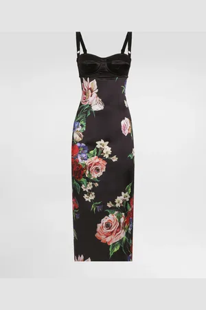 Dolce & Gabbana Abito Sottoveste Con Dettaglio Reggiseno In Raso Fiori - Donna Abiti 40