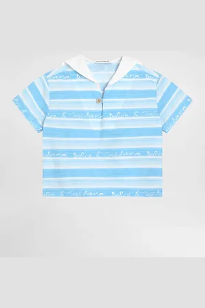 Dolce & Gabbana Camicia In Popeline Stampa Righe - Uomo Topwear 6/9 Months