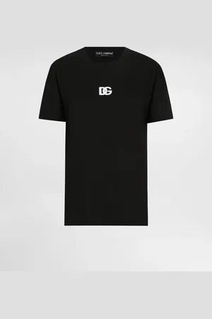 Dolce & Gabbana T-shirt In Jersey Con Ricamo Logo Dg - Donna T-shirts E Felpe 36