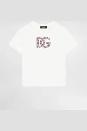 Dolce & Gabbana T-shirt In Jersey Con Logo Dg - Donna T-shirts E Felpe 2 Years