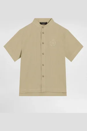 Dolce & Gabbana Camicia In Lino Con Logo Dg Ricamato - Uomo Camicie 3 Years