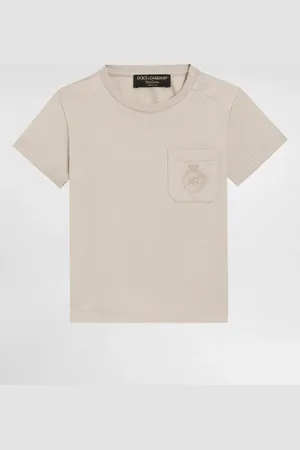 Dolce & Gabbana T-shirt In Jersey Con Logo Dg Ricamato - Uomo Topwear 12/18 Months