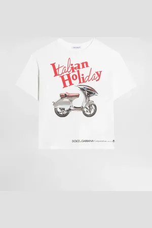 Dolce & Gabbana T-shirt In Jersey Con Stampa Italian Holiday - Uomo T-shirts E Felpe 2 Years