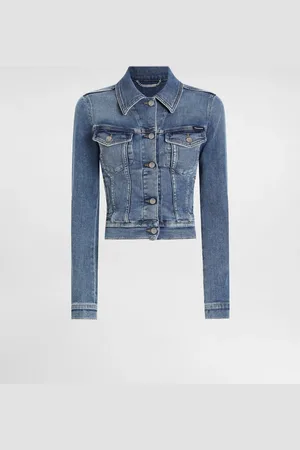 Dolce & Gabbana Giubbotto Corto In Denim Di Cotone - Donna Denim Multicolore 36