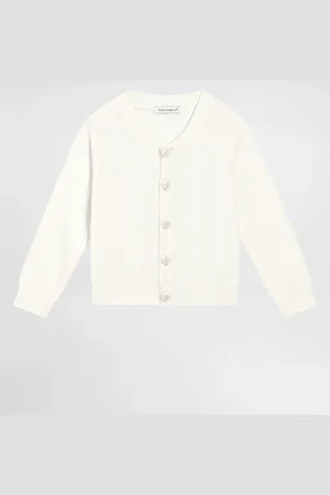 Dolce & Gabbana Cardigan In Maglia Con Bottoni Logati - Uomo Topwear 3/6 Months