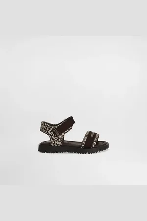 Dolce & Gabbana Sandalo In Pelle Di Vitello Con Logo Stampato - Uomo Scarpe Primi Passi (19-26) Marrone 21