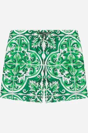 Dolce & Gabbana Boxer Da Mare In Nylon Maiolica Verde - Uomo Beachwear 2