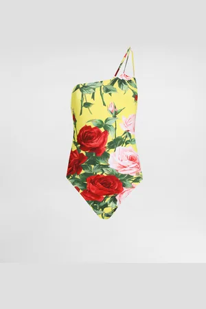 Dolce & Gabbana Costume Intero Con Spallina Monospalla Bouquet Fiori - Donna Beachwear 1