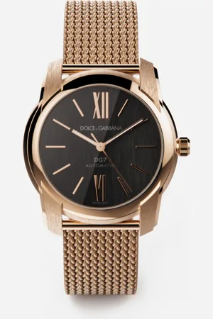 Dolce & Gabbana Dg7 Watch In Red Gold With Milano Mesh Bracalet - Uomo Orologi Onesize