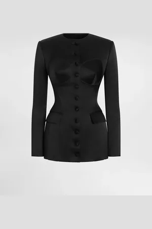 Dolce & Gabbana Giacca Monopetto In Duchesse Con Coppe A Cono - Donna Giacche E Blazer 36