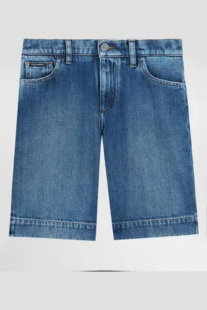 Dolce & Gabbana Bermuda 5 Tasche In Denim Con Logo - Uomo Pantaloni E Shorts Multicolore 3 Years