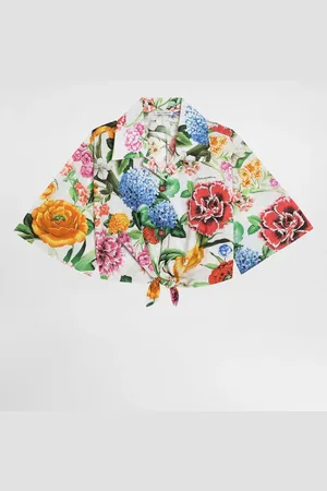 Dolce & Gabbana Camicia In Popeline Con Fiori - Donna Camicie E Top 2 Years