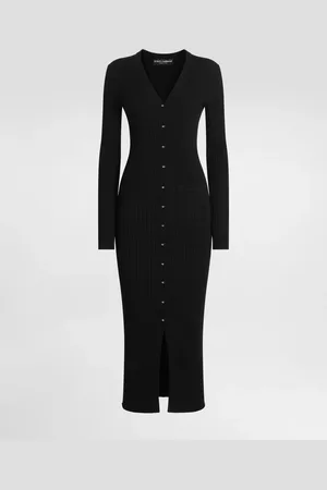 Dolce & Gabbana Cardigan Lungo In Lana A Coste - Donna Maglioni E Cardigan 38