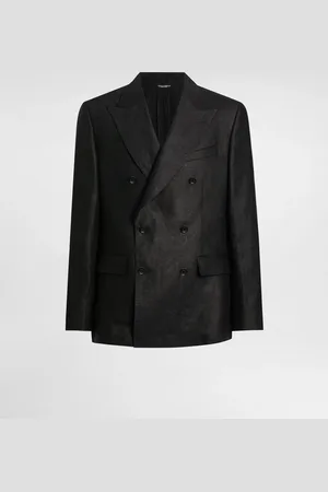 Dolce & Gabbana Giacca Doppiopetto In Tela Di Lino - Uomo Abiti E Giacche 46