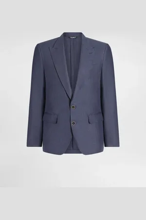 Dolce & Gabbana Giacca Sicilia In Lino - Uomo Abiti E Giacche Blu Lino 46