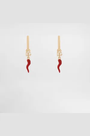 Dolce & Gabbana Orecchini Creola Con Cornetto - Donna Bijoux Metallo Onesize