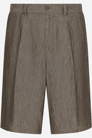 Dolce & Gabbana Bermuda In Lino - Uomo Pantaloni E Shorts Multicolore 46