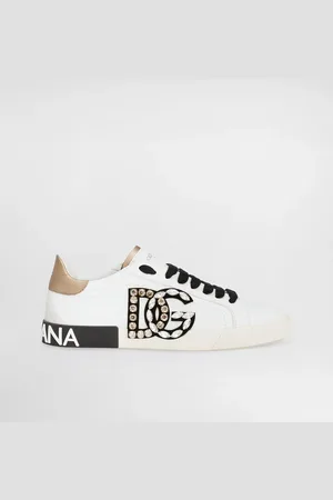Dolce & Gabbana Sneaker Portofino Vintage In Pelle Di Vitello - Donna Sneaker Bianco Pelle 39