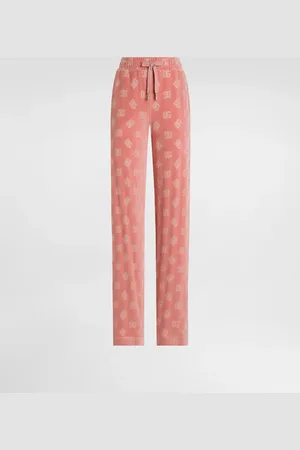 Dolce & Gabbana Pantaloni Jogging In Ciniglia Jacquard Logo Dg - Donna Pantaloni E Shorts Cotone 36