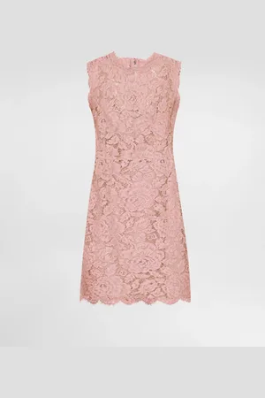 Dolce & Gabbana Abito A Line Senza Maniche In Pizzo Floreale Logato Dg - Donna Abiti 36