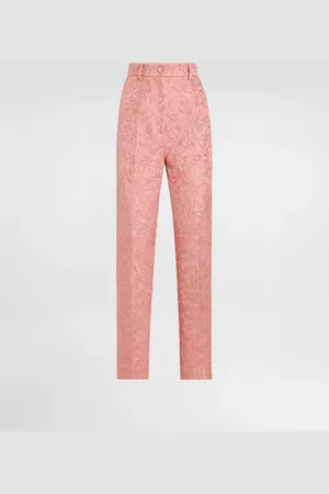 Dolce & Gabbana Pantaloni Sartoriali In Jacquard Floreale Matelassé - Donna Pantaloni E Shorts 36