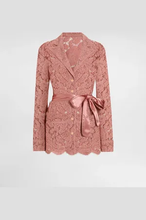 Dolce & Gabbana Camicia Pigiama In Pizzo Cordonetto Floreale Logato Dg - Donna Camicie E Top 36