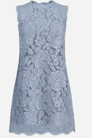 Dolce & Gabbana Abito A Line Senza Maniche In Pizzo Floreale Logato Dg - Donna Abiti 40