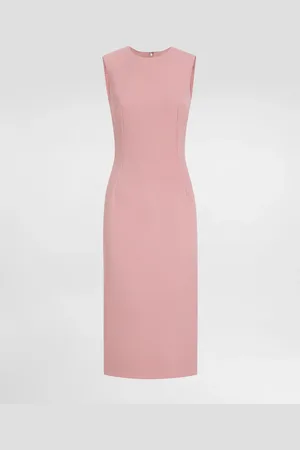 Dolce & Gabbana Wool Crepe Sheath Longuette Dress - Donna Abiti 40