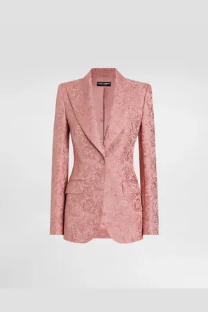 Dolce & Gabbana Giacca Turlington Monopetto In Jacquard Matelassé Floreale - Donna Giacche E Blazer 36