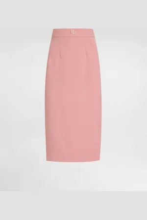 Dolce & Gabbana Gonna Tubino Longuette In Lana Con Logo Dg - Donna Gonne 36