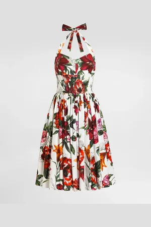 Dolce & Gabbana Abito In Popeline Fiori - Donna Abiti 36