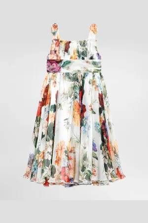 Dolce & Gabbana Abito Senza Maniche In Chiffon Fiori - Donna Abiti 13 Years
