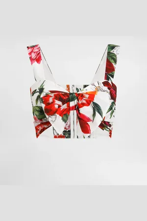 Dolce & Gabbana Top In Popeline Fiori - Donna Camicie E Top 36