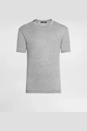 Dolce & Gabbana T-shirt A Manica Corta In Seta - Uomo T-shirts E Polo Grigio 44