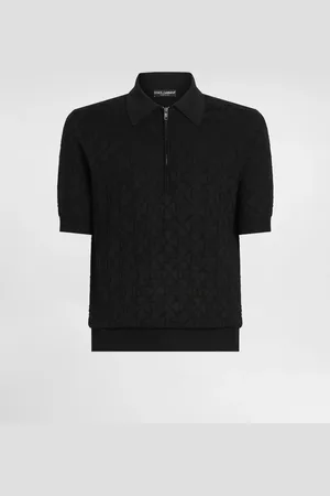 Dolce & Gabbana Polo In Seta Rasata Con Logo - Uomo Maglieria 44