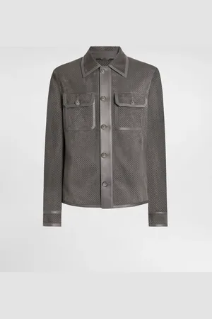 Dolce & Gabbana Giubbotto In Pelle Di Agnello Traforata - Uomo Cappotti E Giubbotti 44