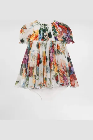 Dolce & Gabbana Abito In Chiffon Fiori - Donna Abiti 24/30 Months