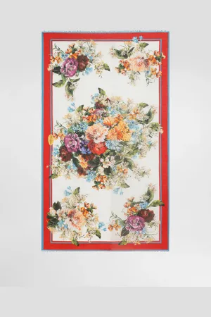 Dolce & Gabbana Pareo In Cotone Bouquet Fiori - Donna Beachwear Onesize