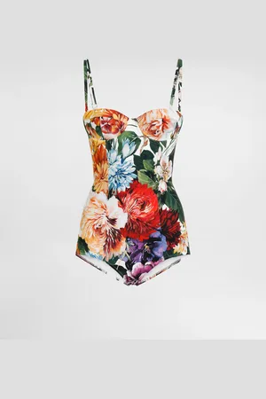 Dolce & Gabbana Costume Intero Balconcino Imbottito Fiori - Donna Beachwear 2