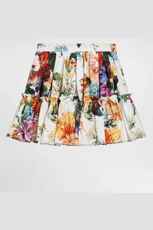 Dolce & Gabbana Gonna In Popeline Fiori - Donna Pantaloni E Gonne 2 Years