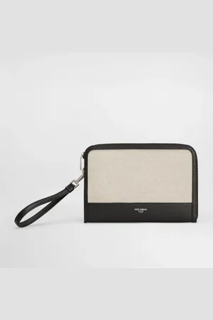 Dolce & Gabbana Pochette Atene In Tessuto Sale&pepe E Vitello - Uomo Portadocumenti E Clutch Onesize