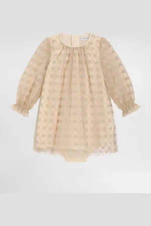 Dolce & Gabbana Abito In Tulle Ricamato Dg - Donna Abiti 3/6 Months