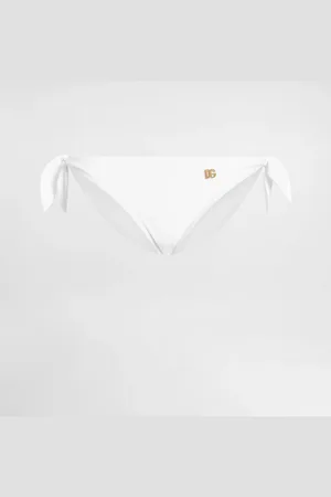 Dolce & Gabbana Slip Con Fiocchi Da Mare - Donna Beachwear Bianco Jersey 1