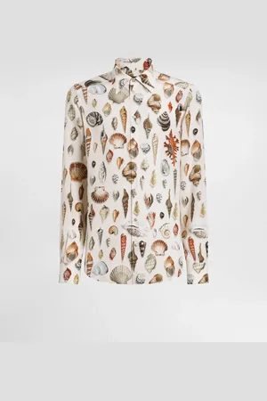 Dolce & Gabbana Camicia Martini In Seta Stampa Conchiglie - Uomo Collection 40