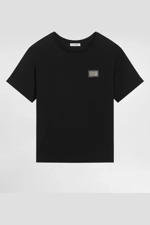 Dolce & Gabbana T-shirt In Jersey Con Placca Logo - Uomo T-shirts E Felpe Cotone 3 Years