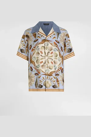 Dolce & Gabbana Camicia In Denim Di Seta E Cotone - Uomo Collection Multicolore 37