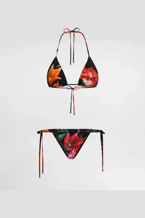 Dolce & Gabbana Bikini A Triangolo Fiori - Donna Beachwear 1