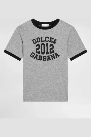 Dolce & Gabbana T-shirt In Jersey Stampa - Uomo T-shirts E Felpe Grigio 2 Years